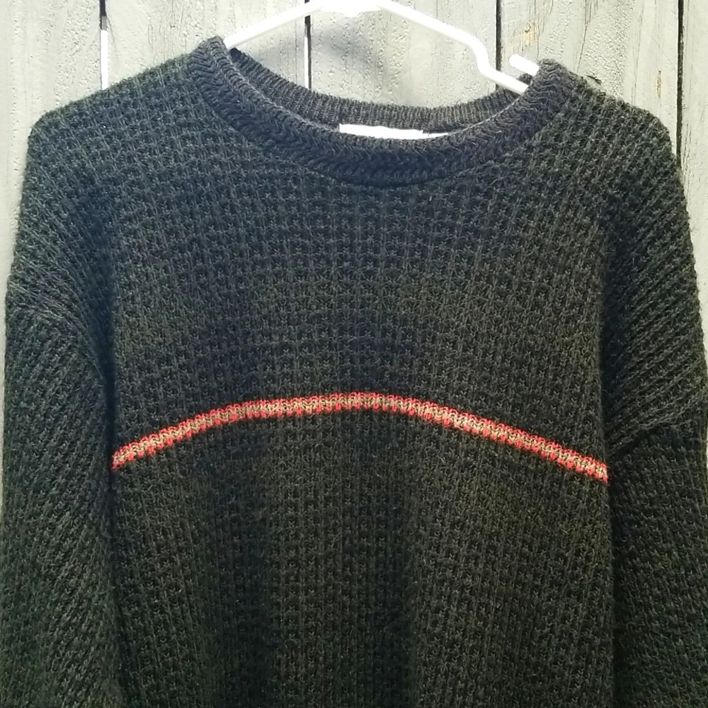 Made In USA Chunky Fisherman Sweater Oversized Knit Coastal Y2K 90s Style 🇺🇦